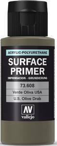 73.608 US Olive Drab Surface Primer 60 ml Vallejo 